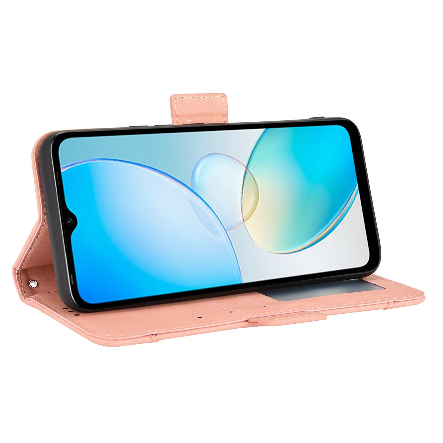 For Infinix Hot 12i 4G Multiple Card Slots PU Leather Cover Double Magnetic Clasp Full-protection Phone Stand Wallet Case