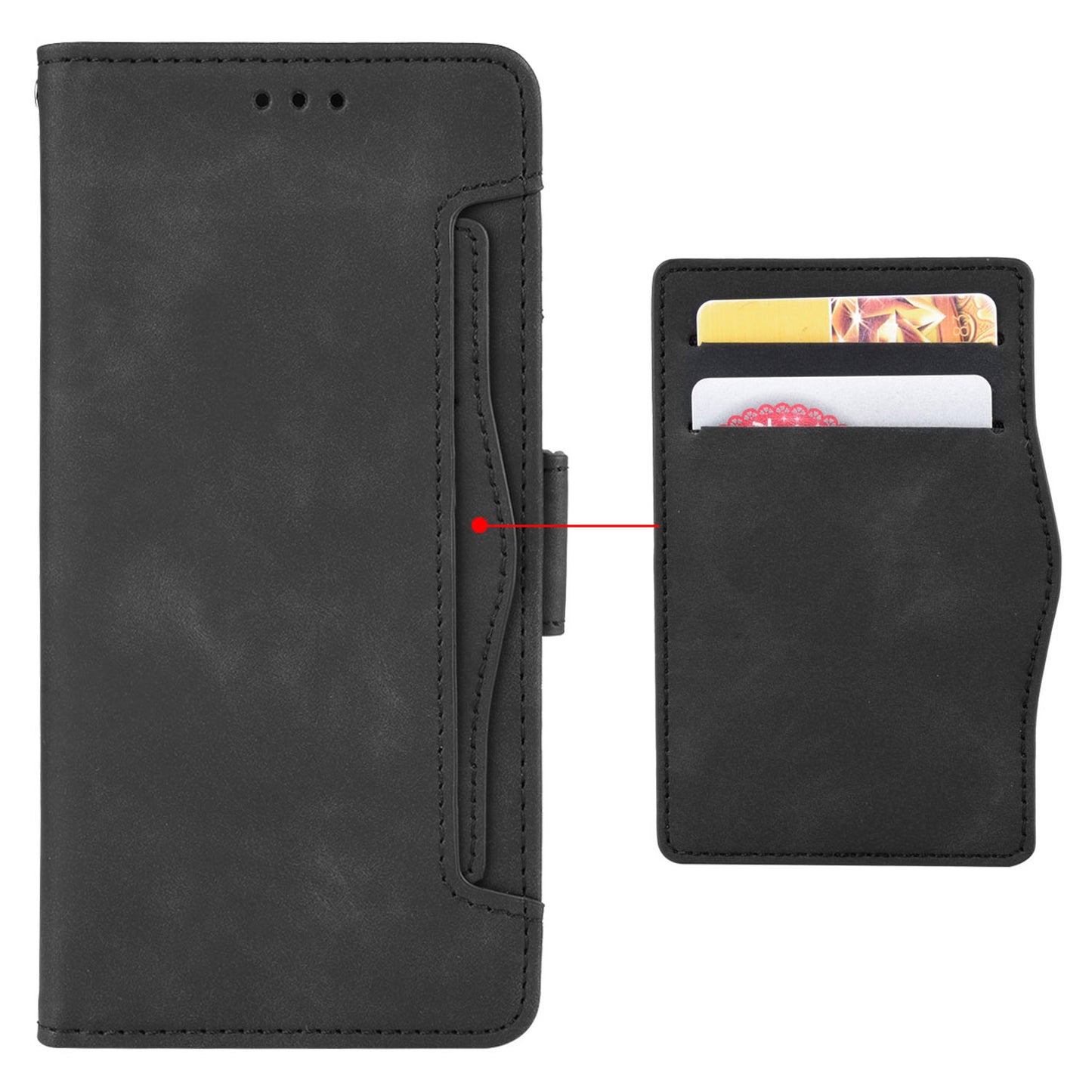 For Infinix Hot 12 4G Multiple Card Slots PU Leather Phone Cover Double Magnetic Clasp Drop-proof Stand Wallet Case