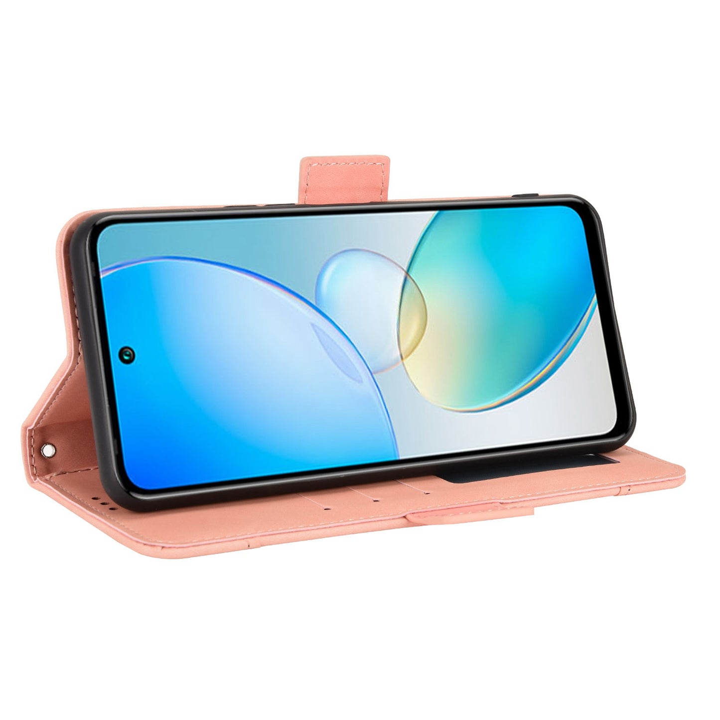 For Infinix Hot 12 4G Multiple Card Slots PU Leather Phone Cover Double Magnetic Clasp Drop-proof Stand Wallet Case