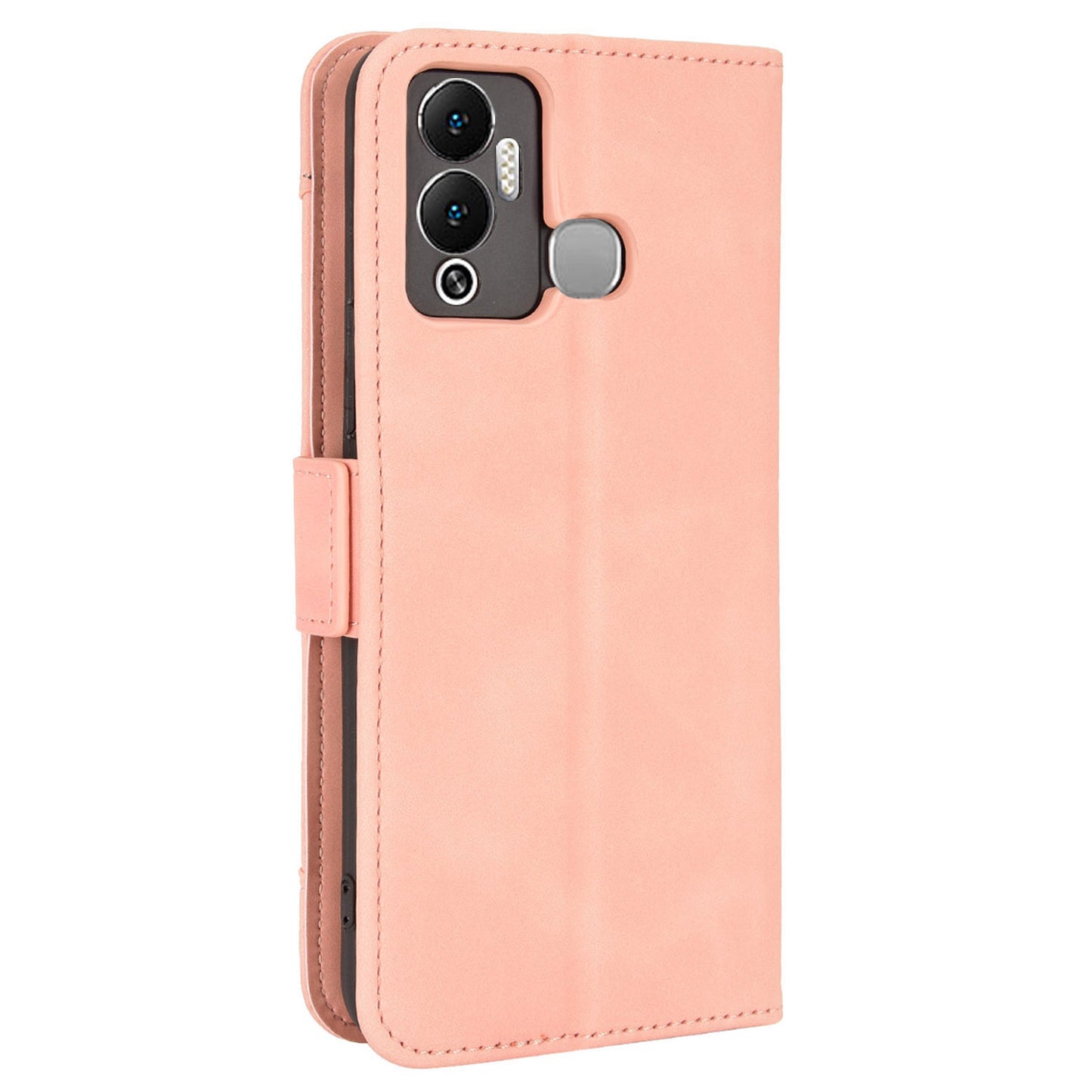 For Infinix Hot 12 Play 4G Anti-scratch Phone Flip Case with Multiple Card Slots PU Leather Phone Cover Double Magnetic Clasp Stand Wallet Case