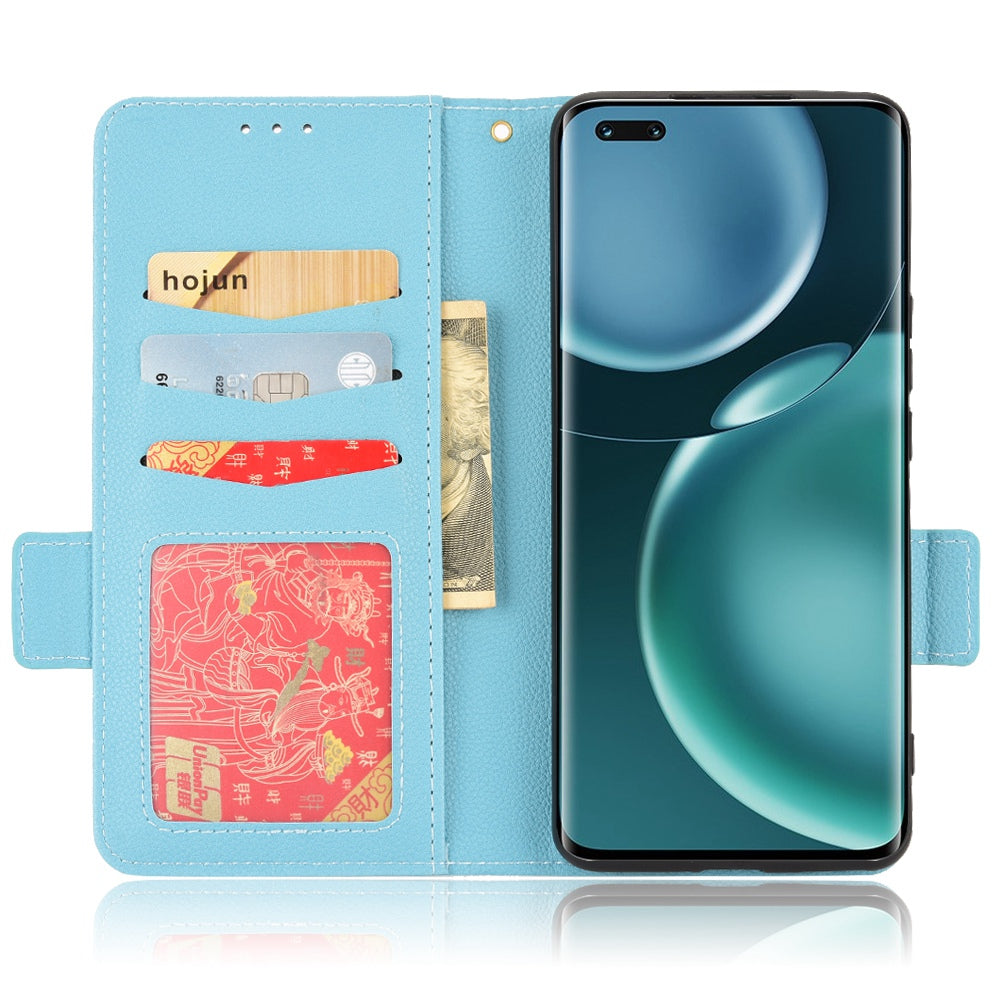 For Honor Magic4 Pro 5G Magnetic Closure Litchi Texture PU Leather Phone Case Stand Wallet Anti-scratch Phone Cover
