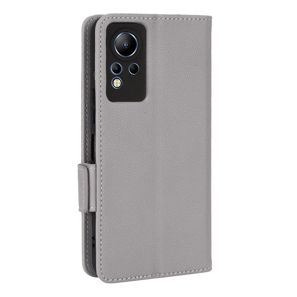 For Infinix Note 12 4G X663, X663C, X663D PU Leather Litchi Texture Phone Case Stand Function Dual Magnetic Clasp Flip Wallet Cover