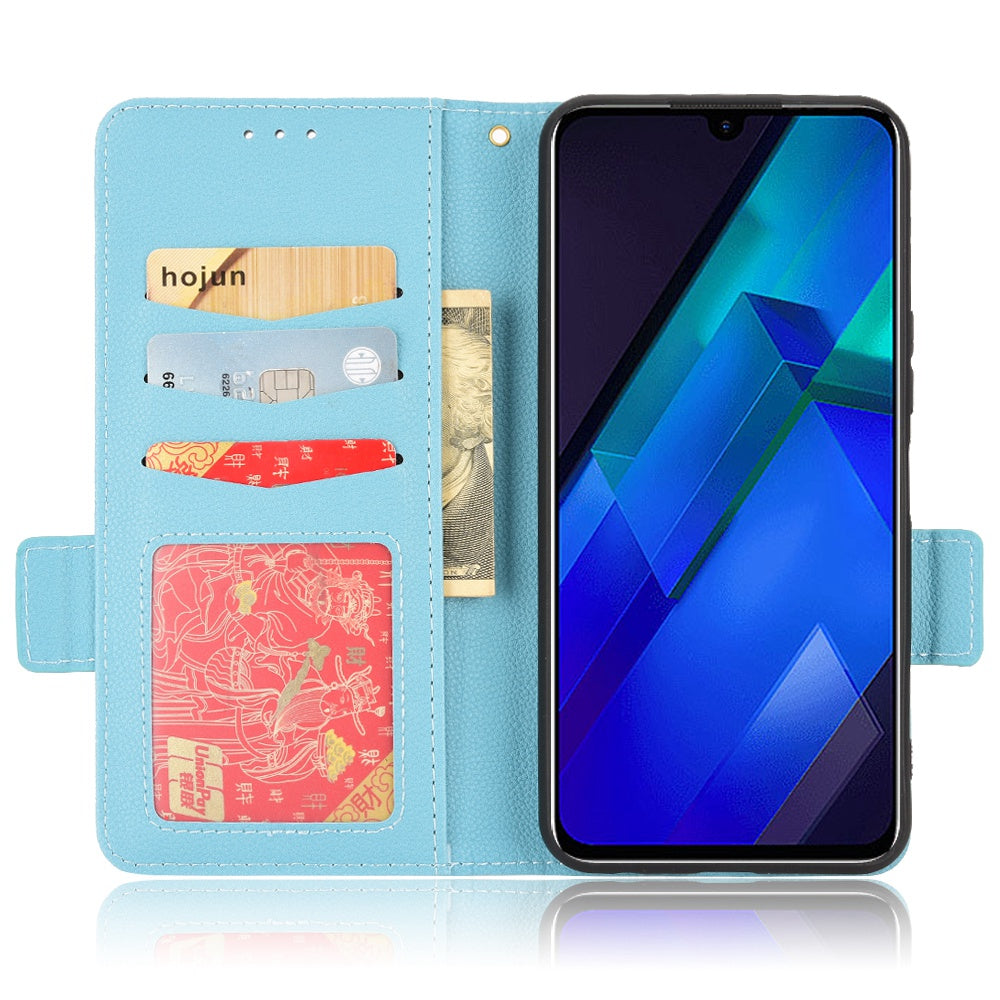 For Infinix Note 12 4G X663, X663C, X663D PU Leather Litchi Texture Phone Case Stand Function Dual Magnetic Clasp Flip Wallet Cover