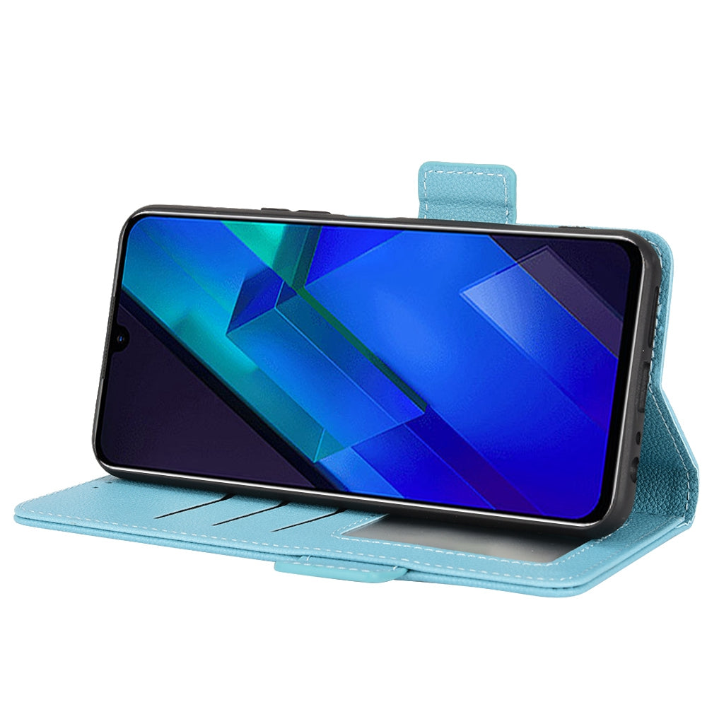 For Infinix Note 12 4G X663, X663C, X663D PU Leather Litchi Texture Phone Case Stand Function Dual Magnetic Clasp Flip Wallet Cover