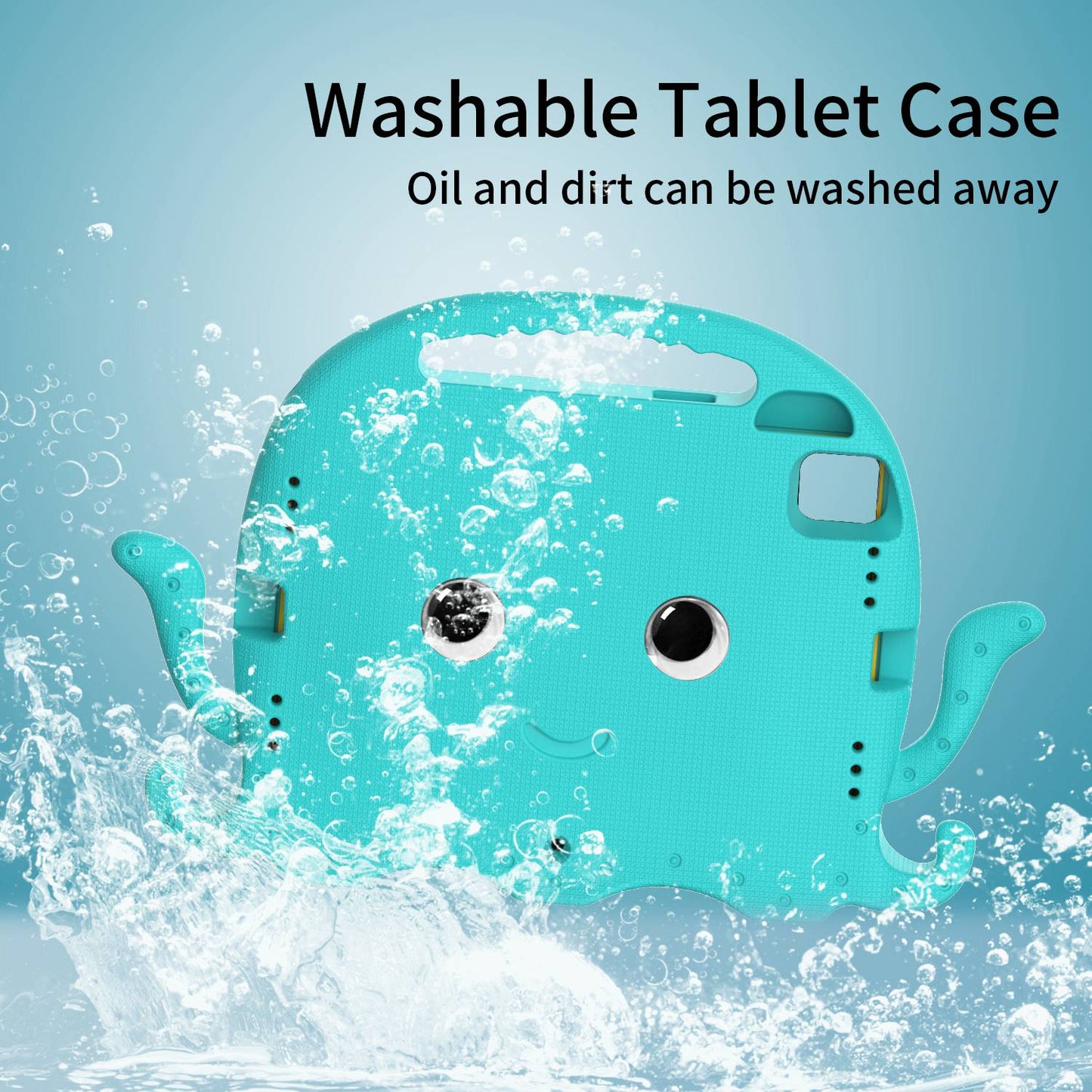 For iPad Pro 11-inch (2018)/(2020)/(2021) EVA Protective Case Cute Cartoon Octopus Anti-Scratch Cover Shockproof Portable Tablet Case with Shoulder Strap