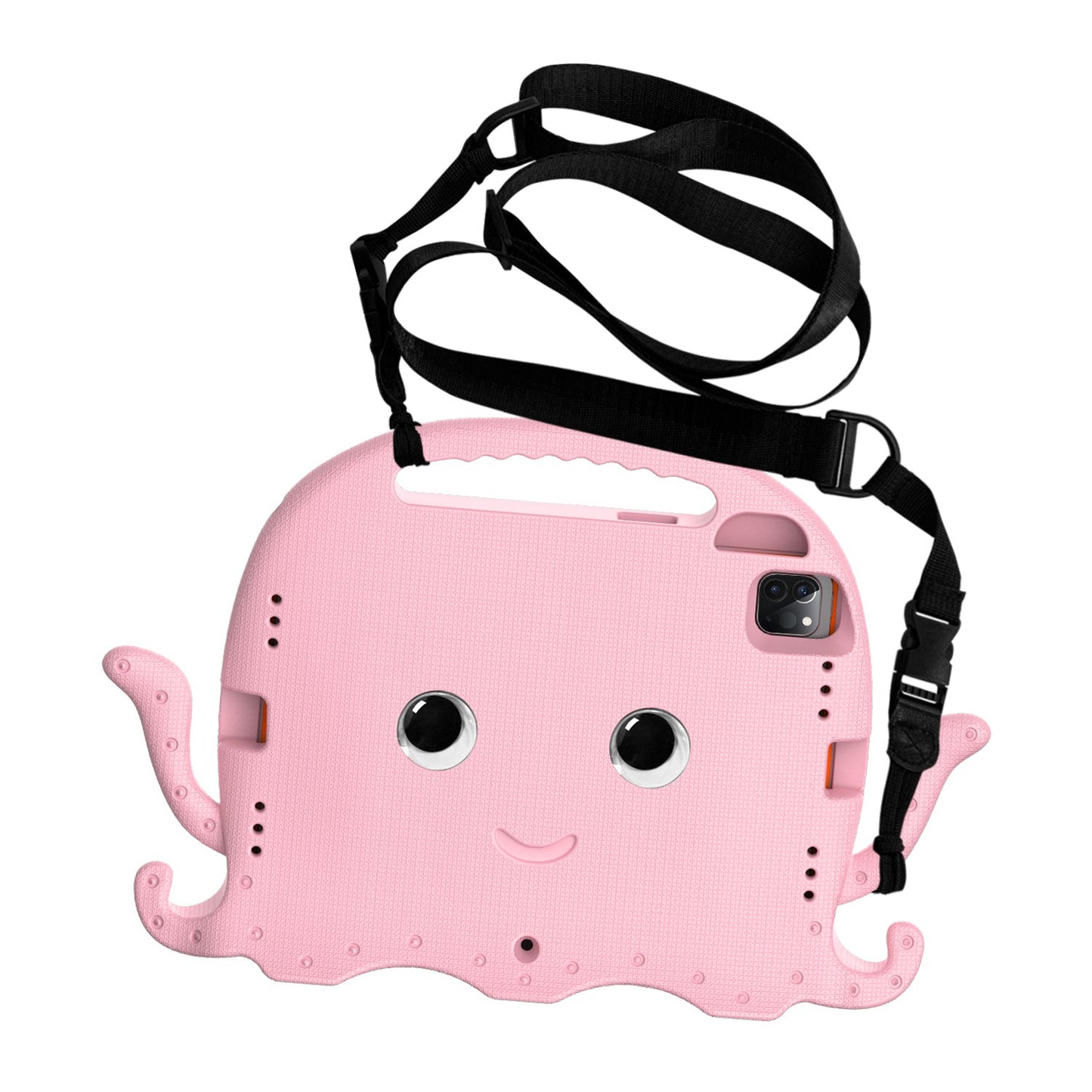 For iPad Pro 11-inch (2018)/(2020)/(2021) EVA Protective Case Cute Cartoon Octopus Anti-Scratch Cover Shockproof Portable Tablet Case with Shoulder Strap