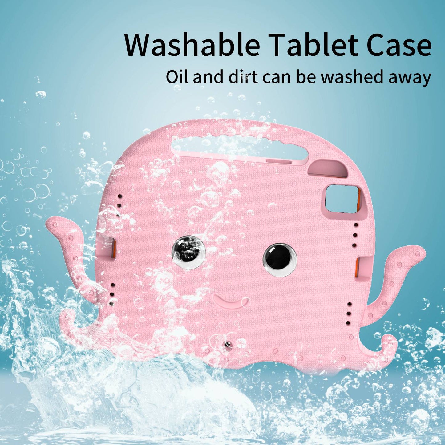 For iPad Pro 11-inch (2018)/(2020)/(2021) EVA Protective Case Cute Cartoon Octopus Anti-Scratch Cover Shockproof Portable Tablet Case with Shoulder Strap