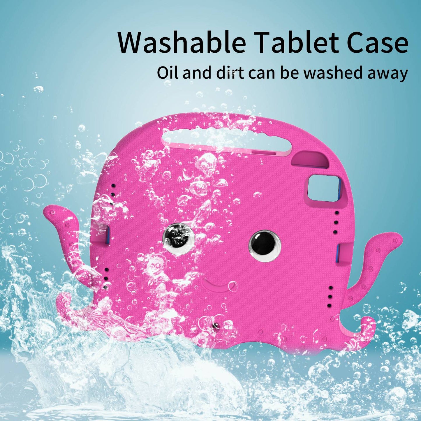 For iPad Pro 11-inch (2018)/(2020)/(2021) EVA Protective Case Cute Cartoon Octopus Anti-Scratch Cover Shockproof Portable Tablet Case with Shoulder Strap