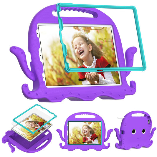 For iPad Pro 11-inch (2018)/(2020)/(2021) EVA Protective Case Cute Cartoon Octopus Anti-Scratch Cover Shockproof Portable Tablet Case with Shoulder Strap