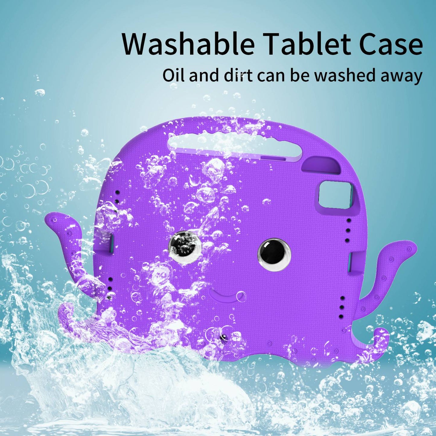 For iPad Pro 11-inch (2018)/(2020)/(2021) EVA Protective Case Cute Cartoon Octopus Anti-Scratch Cover Shockproof Portable Tablet Case with Shoulder Strap
