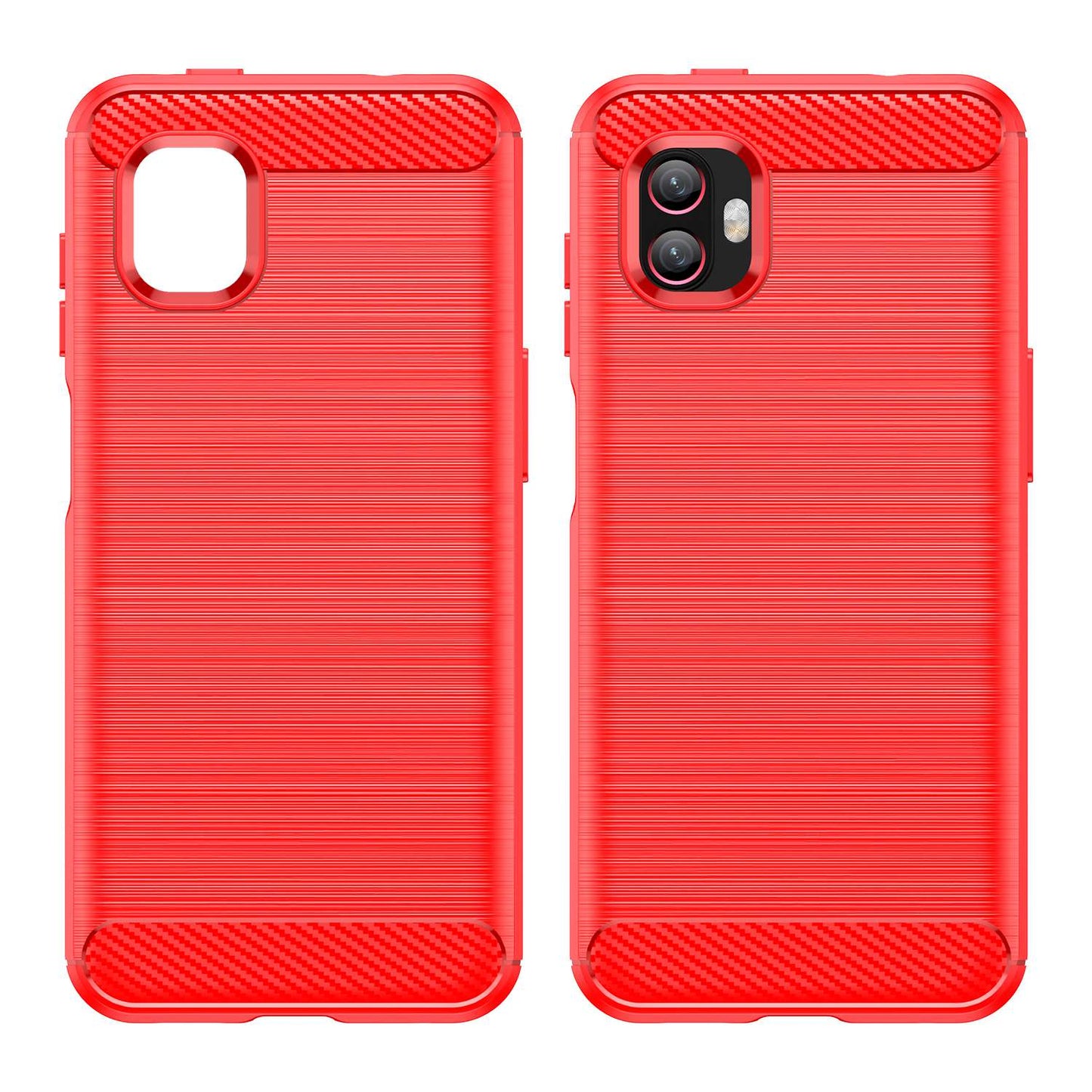 For Samsung Galaxy Xcover6 Pro 5G/Xcover Pro 2 5G Anti-drop TPU Phone Case Carbon Fiber Texture Brushed Surface Wear-resistant Cover
