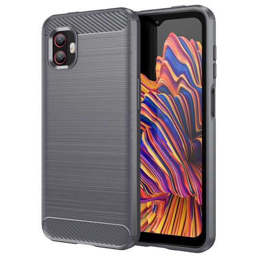 For Samsung Galaxy Xcover6 Pro 5G/Xcover Pro 2 5G Anti-drop TPU Phone Case Carbon Fiber Texture Brushed Surface Wear-resistant Cover