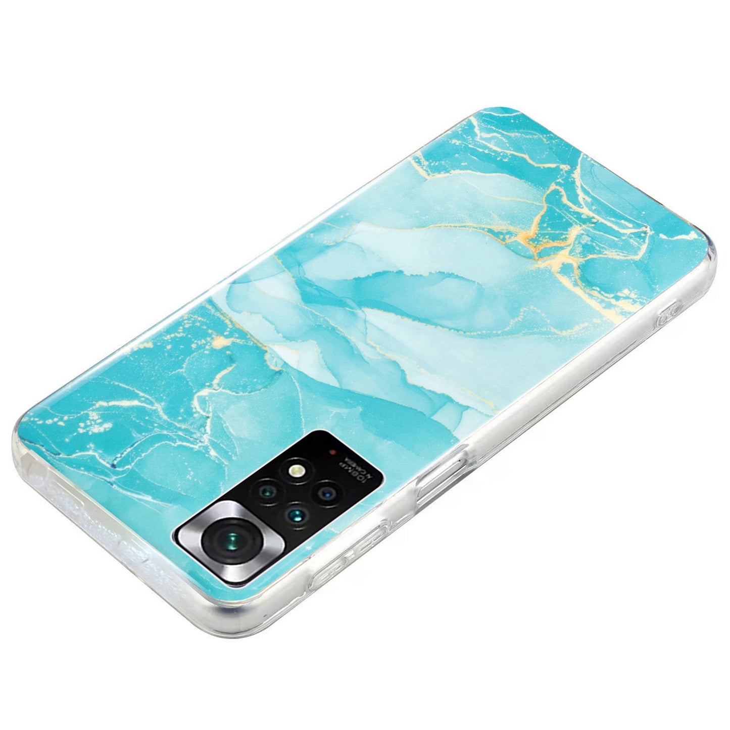 For Xiaomi Redmi Note 11 4G (Qualcomm)/Note 11S 4G IMD Marble Pattern Mobile Phone Cover Flexible TPU Drop-proof Case