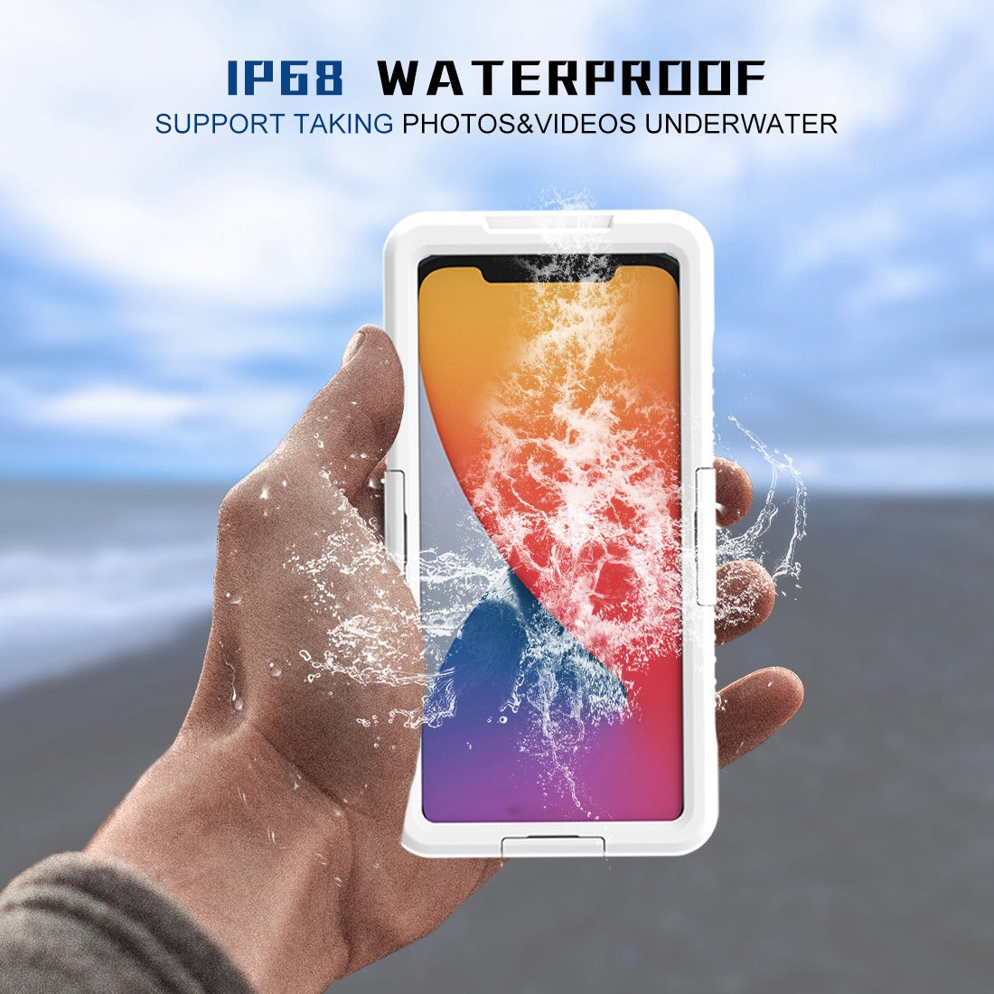 161x75x8.6mm IP68 Waterproof 6.5 inch Universal Mobile Phone Waterproof Drop-proof Cover Underwater Cellphone Protective Case