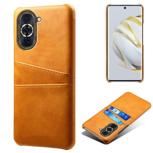 For Huawei nova 10 4G Anti-shock Dual Card Slots Holder Protective Case PU Leather Coated Hard PC Phone Shell