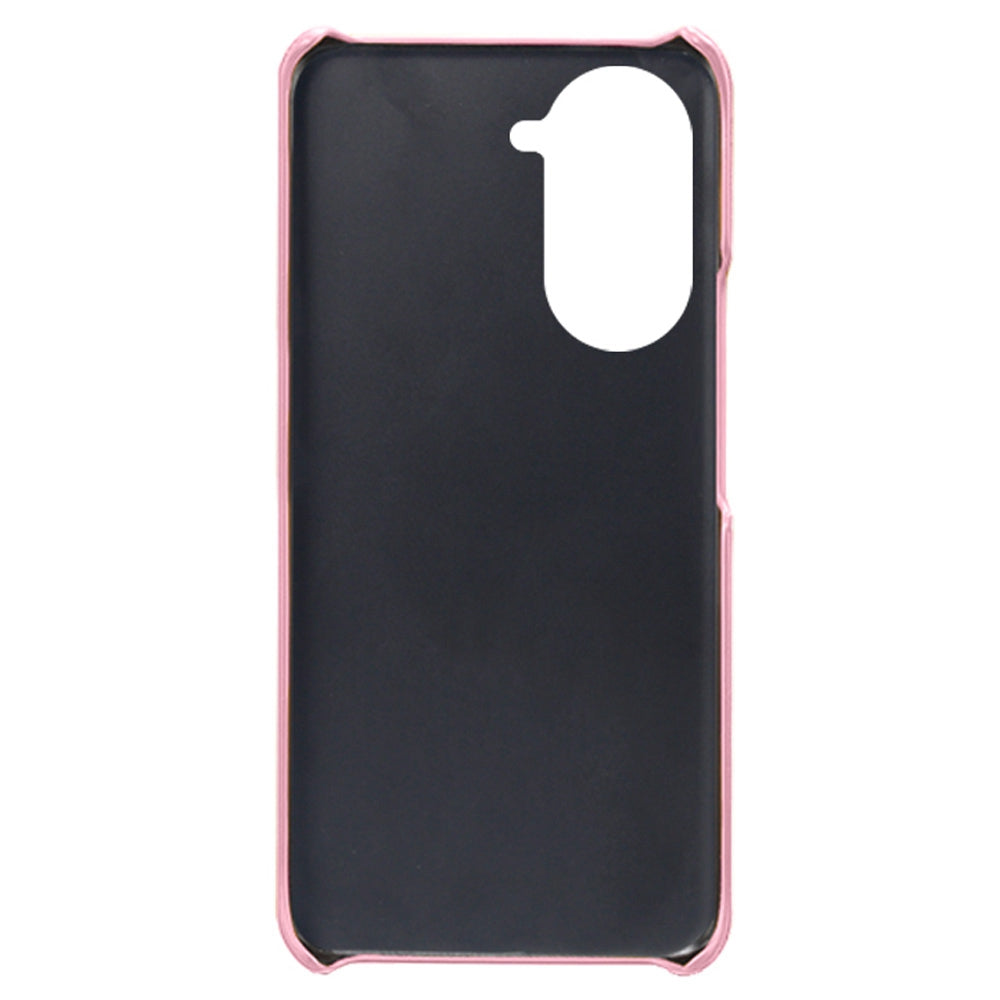 For Huawei nova 10 Pro 4G Dual Card Slots Holder Well-protected Case PU Leather Coated Hard PC Anti-shock Phone Shell