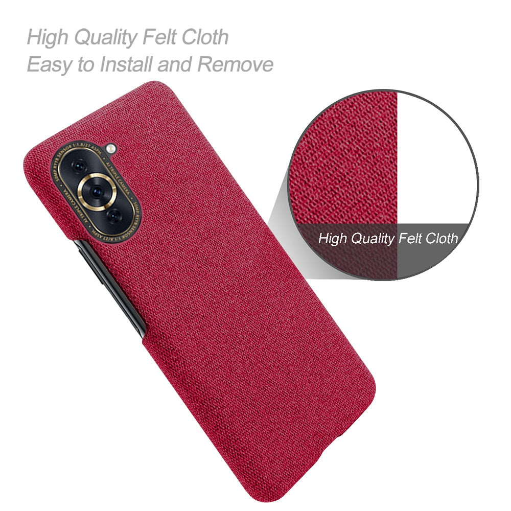 For Huawei nova 10 4G Lightweight Phone Case Solid Color Cloth Fabric Drop-proof Phone Cover