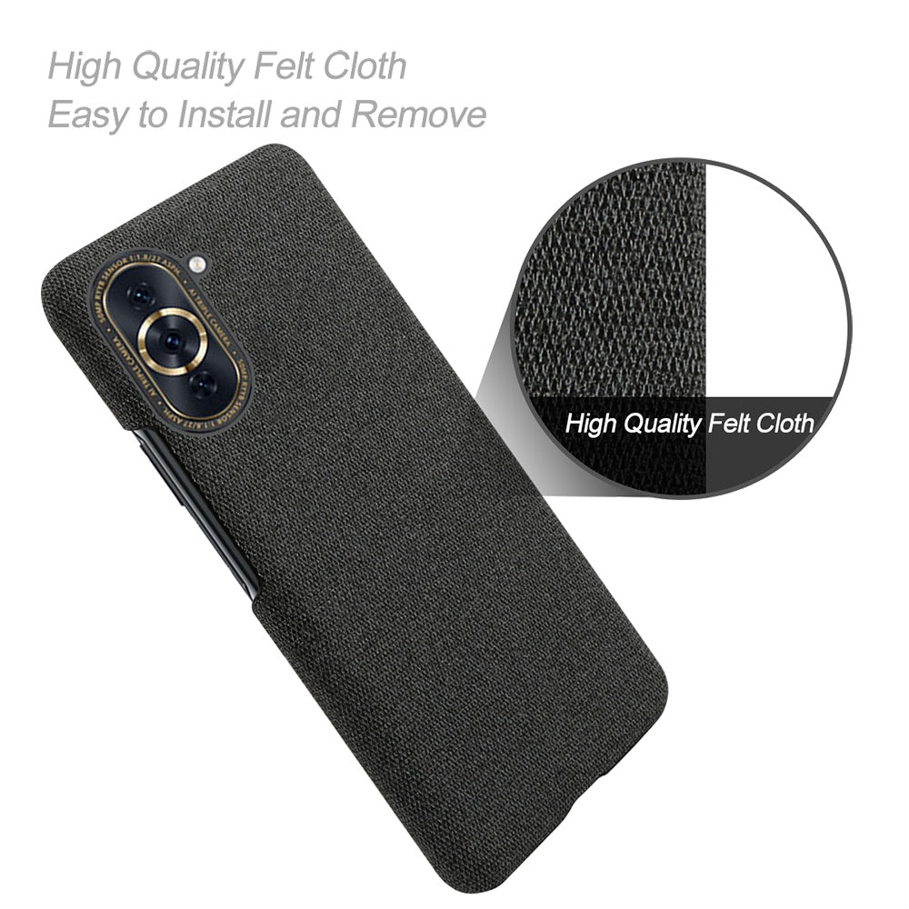 For Huawei nova 10 4G Lightweight Phone Case Solid Color Cloth Fabric Drop-proof Phone Cover