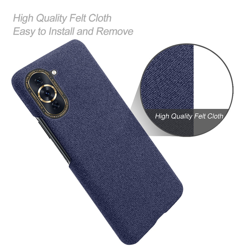 For Huawei nova 10 4G Lightweight Phone Case Solid Color Cloth Fabric Drop-proof Phone Cover
