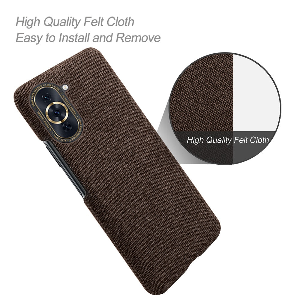 For Huawei nova 10 4G Lightweight Phone Case Solid Color Cloth Fabric Drop-proof Phone Cover