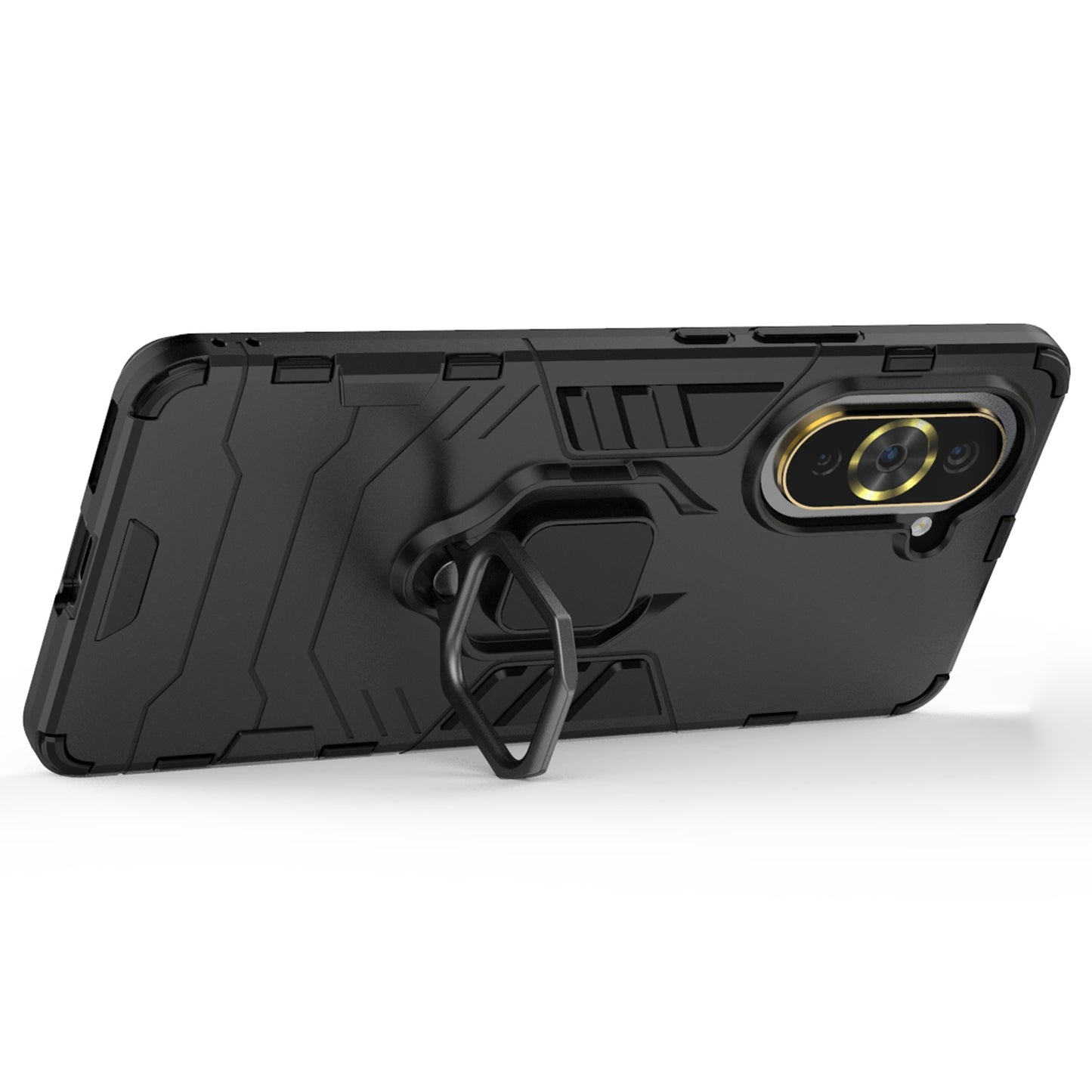 For Huawei nova 10 Pro 4G Ring Holder Kickstand Phone Case Well-protected PC + TPU Protective Cover