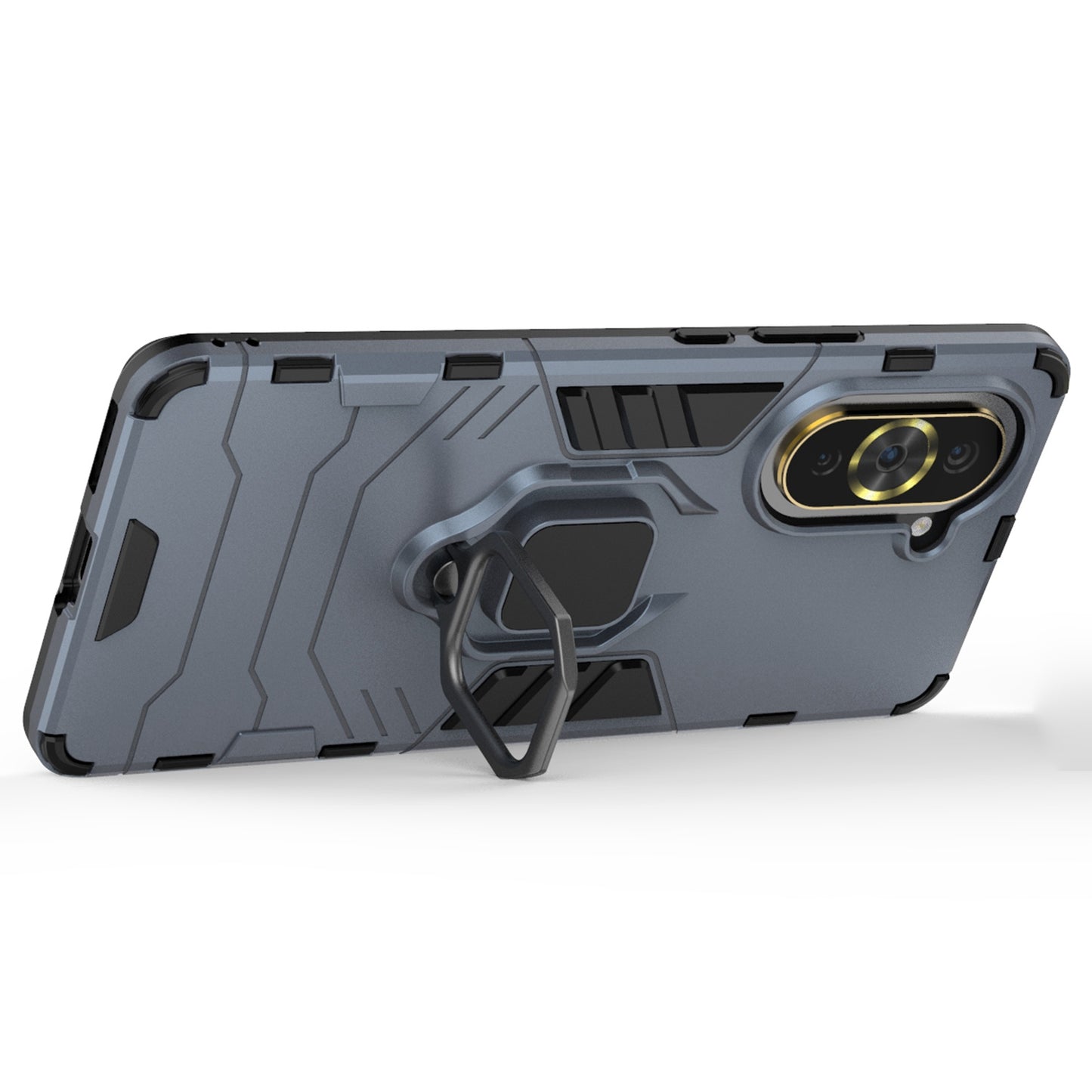 For Huawei nova 10 Pro 4G Ring Holder Kickstand Phone Case Well-protected PC + TPU Protective Cover