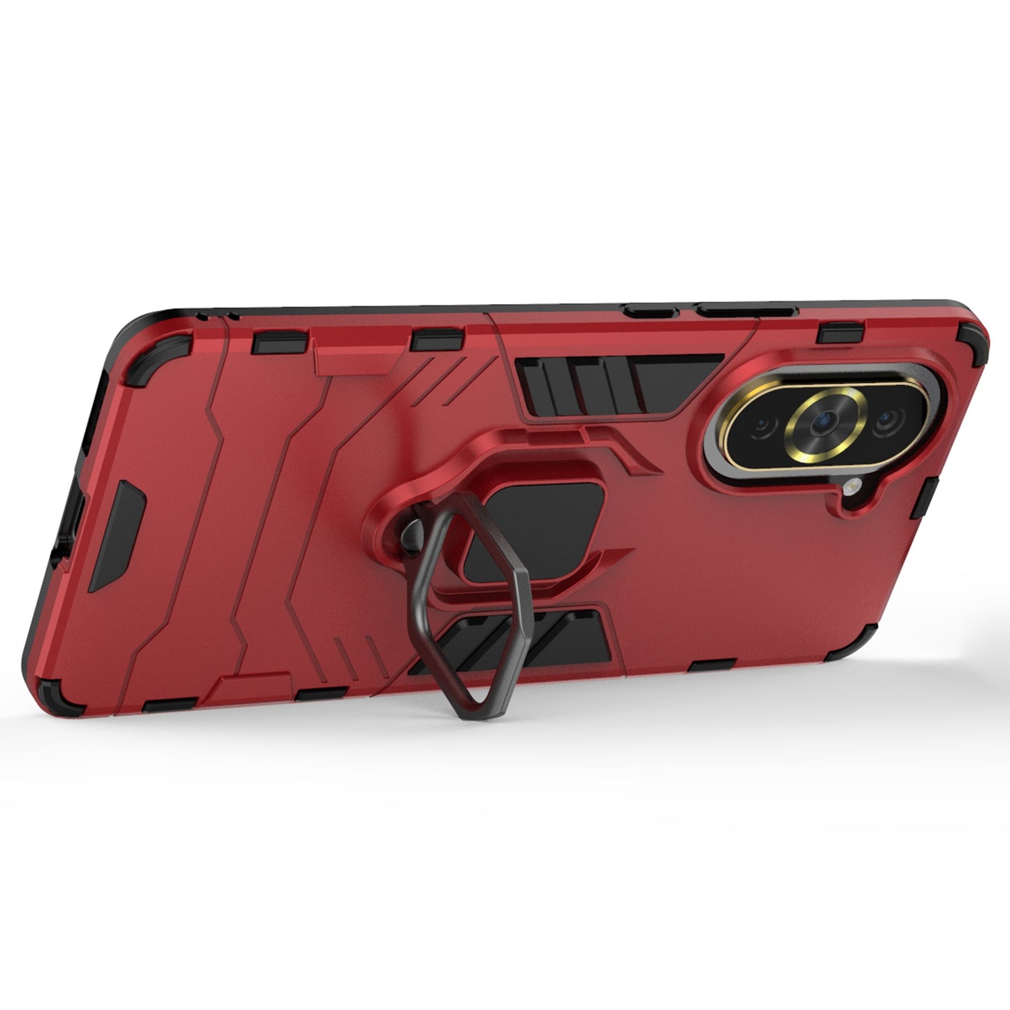 For Huawei nova 10 Pro 4G Ring Holder Kickstand Phone Case Well-protected PC + TPU Protective Cover