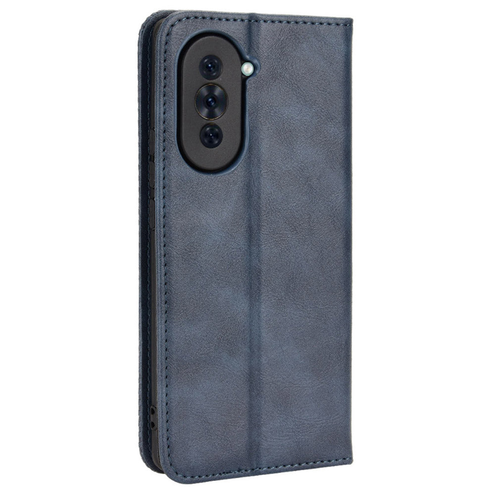 For Huawei nova 10 4G Flip Auto Closing Magnetic Retro PU Leather Wallet Case Stand Function Phone Shell Cover