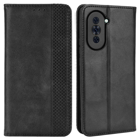 For Huawei nova 10 4G Flip Auto Closing Magnetic Retro PU Leather Wallet Case Stand Function Phone Shell Cover