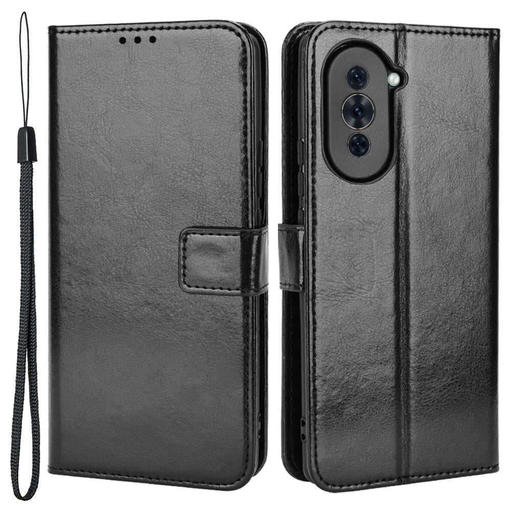For Huawei nova 10 Pro 4G Cell Phone Wallet Case Crazy Horse Texture PU Leather Stand Cover Protective Shell