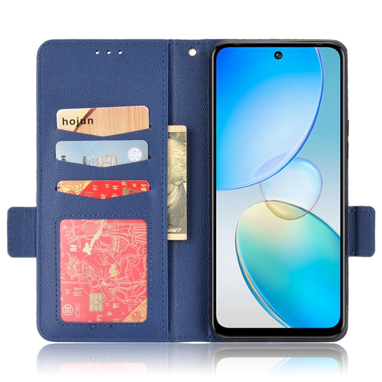 For Infinix Hot 12 4G (X6817) Overall Protection PU Leather Litchi Texture Phone Case Stand Wallet Magnetic Clasp Cover