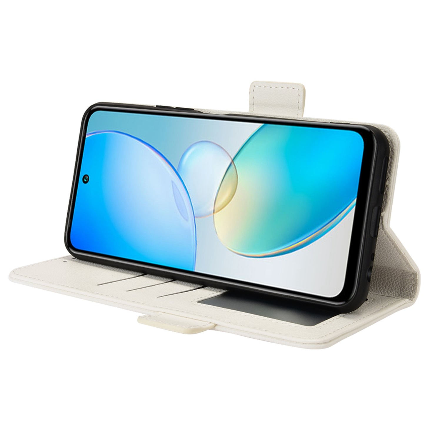 For Infinix Hot 12 4G (X6817) Overall Protection PU Leather Litchi Texture Phone Case Stand Wallet Magnetic Clasp Cover