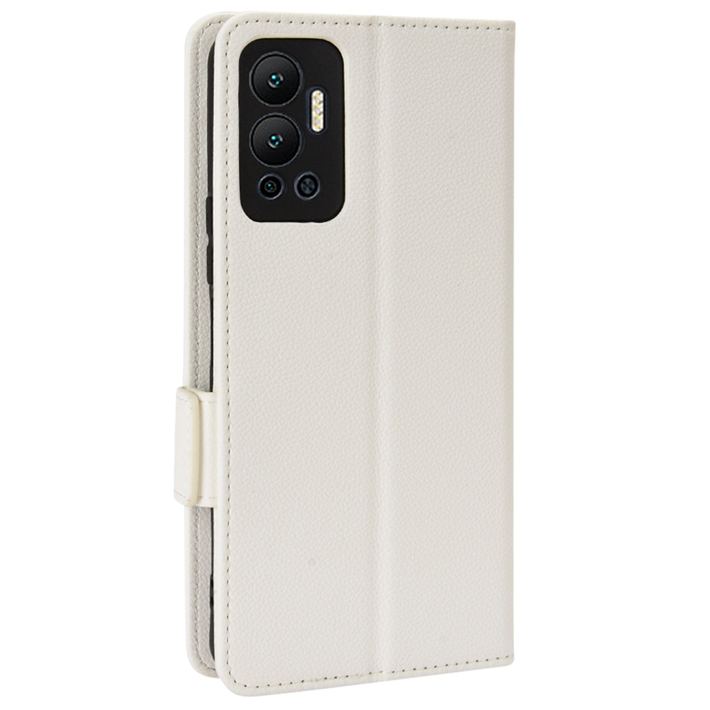 For Infinix Hot 12 4G (X6817) Overall Protection PU Leather Litchi Texture Phone Case Stand Wallet Magnetic Clasp Cover