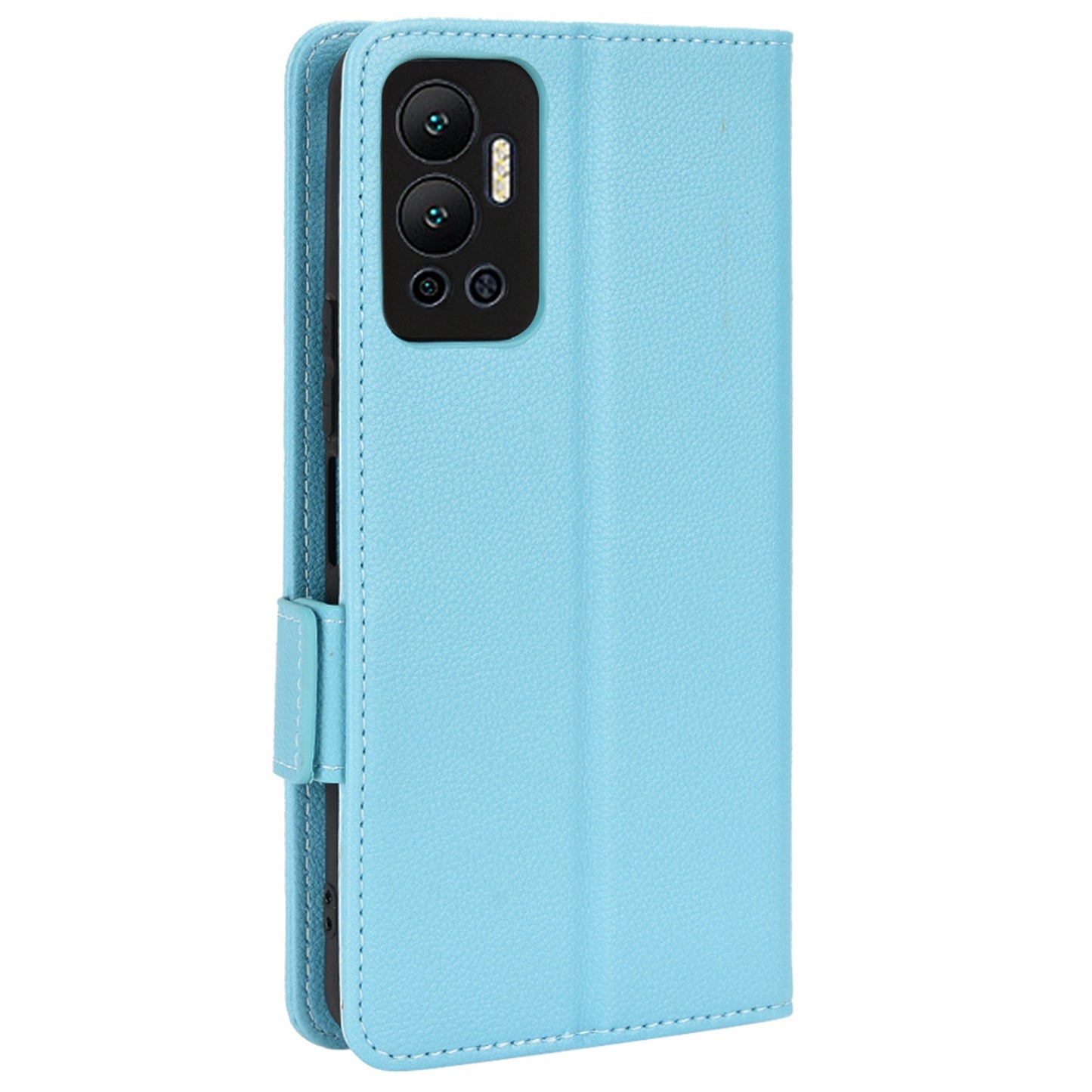 For Infinix Hot 12 4G (X6817) Overall Protection PU Leather Litchi Texture Phone Case Stand Wallet Magnetic Clasp Cover