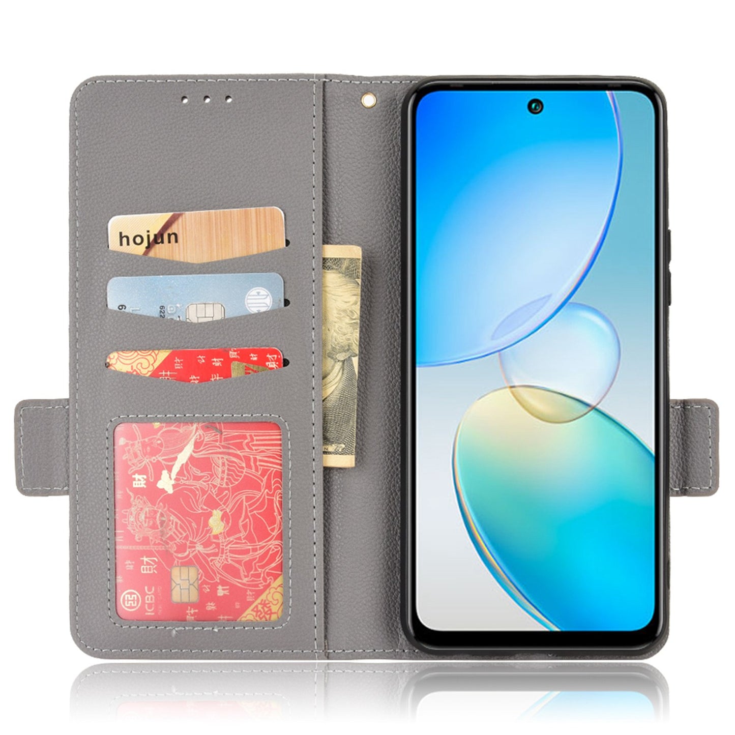 For Infinix Hot 12 4G (X6817) Overall Protection PU Leather Litchi Texture Phone Case Stand Wallet Magnetic Clasp Cover