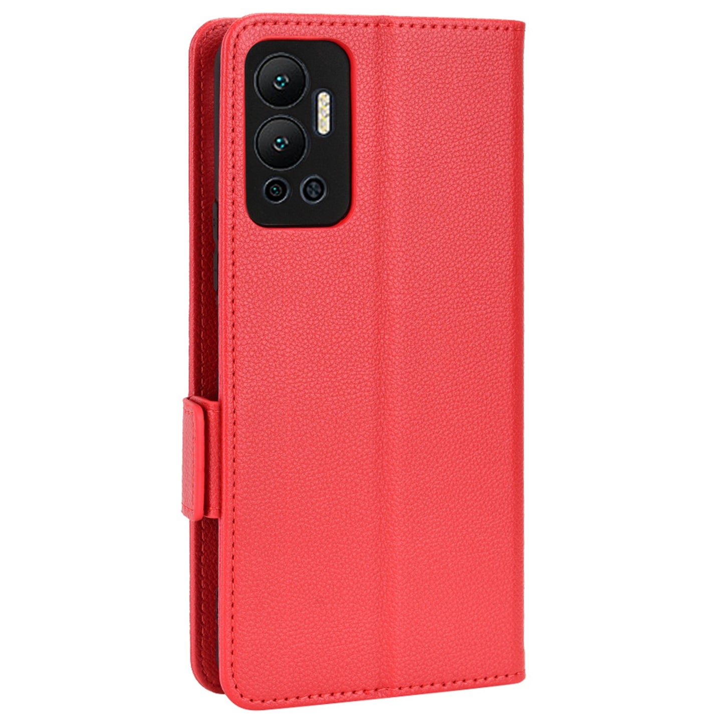 For Infinix Hot 12 4G (X6817) Overall Protection PU Leather Litchi Texture Phone Case Stand Wallet Magnetic Clasp Cover