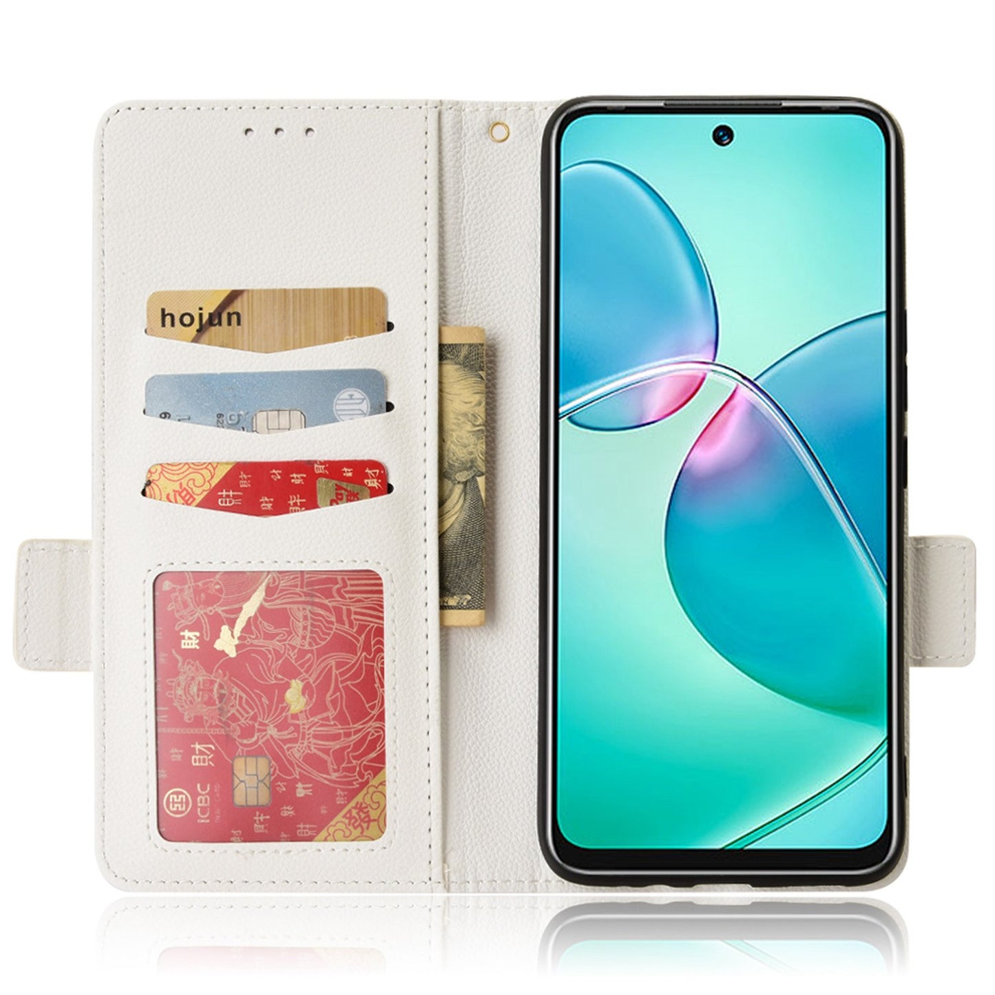 For Infinix Hot 12 Play 4G (X6816C) / Hot 12 Play NFC 4G Well-protected PU Leather Litchi Texture Phone Case Stand Wallet Magnetic Clasp Cover
