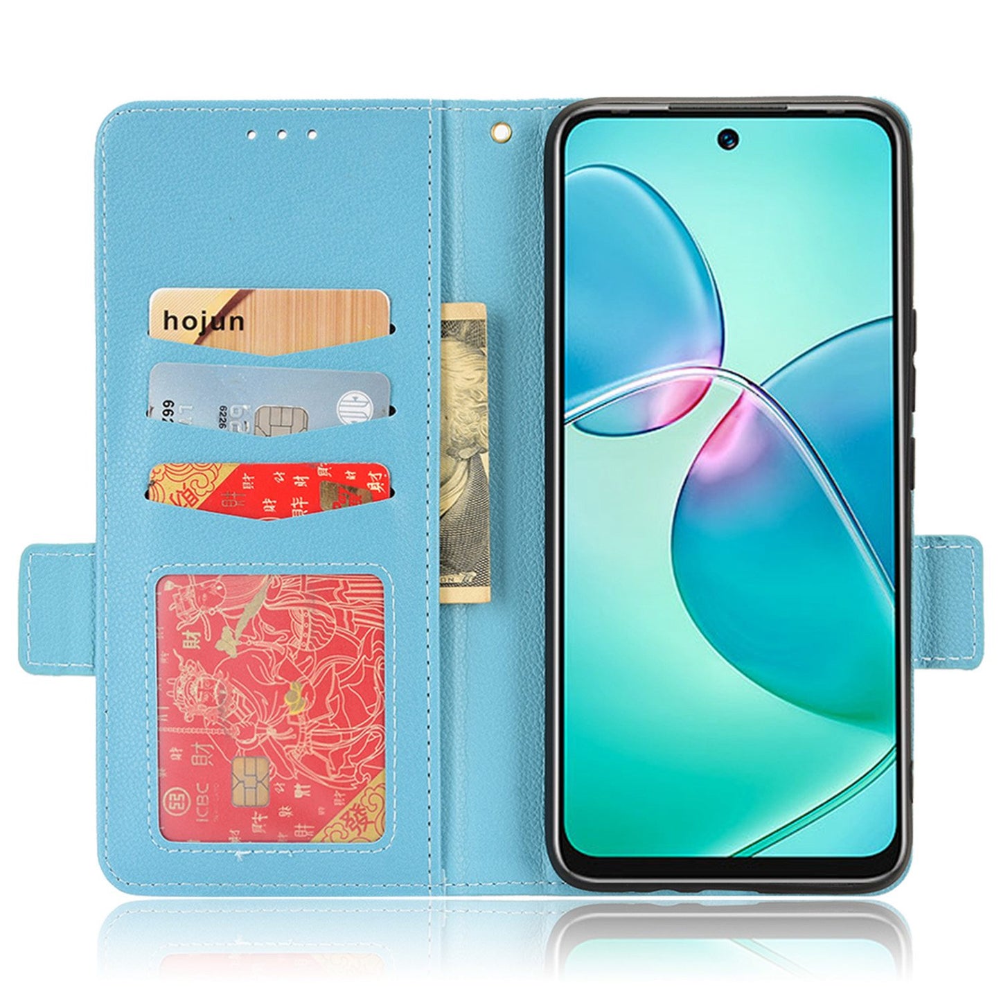 For Infinix Hot 12 Play 4G (X6816C) / Hot 12 Play NFC 4G Well-protected PU Leather Litchi Texture Phone Case Stand Wallet Magnetic Clasp Cover