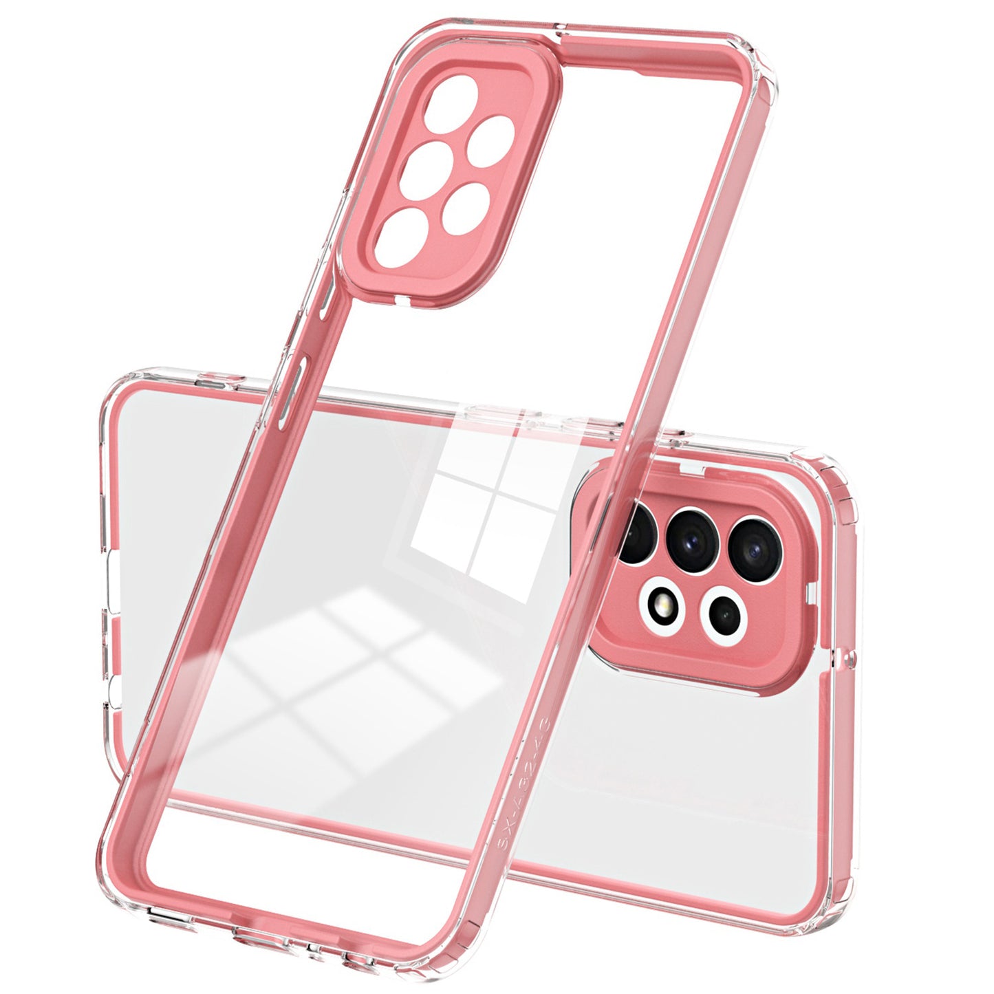 For Samsung Galaxy A73 5G Ultra-thin Clear TPU Phone Case with Colorful Frame Drop-proof Anti-scratch Phone Cover