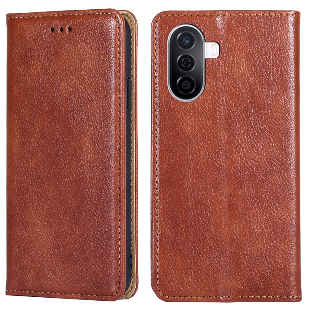 For Huawei Enjoy 50 / nova Y70 4G / nova Y70 Plus 4G Magnetic Absorption Phone Case PU Leather Stand Wallet Shell Protector