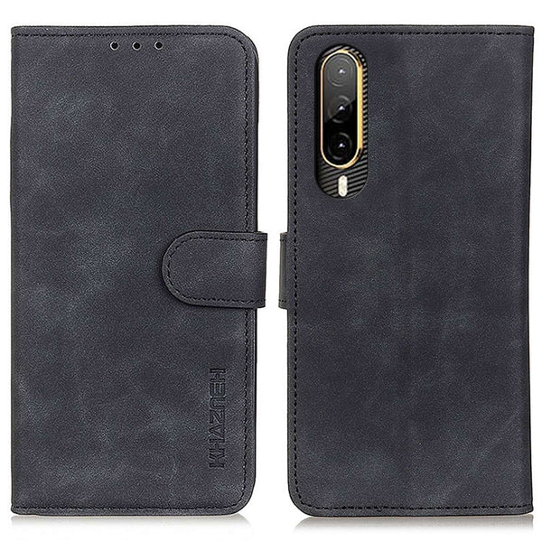 KHAZNEH for HTC Desire 22 Pro 5G Vintage PU Leather Cover Wallet Style Stand Feature Protective Phone Case