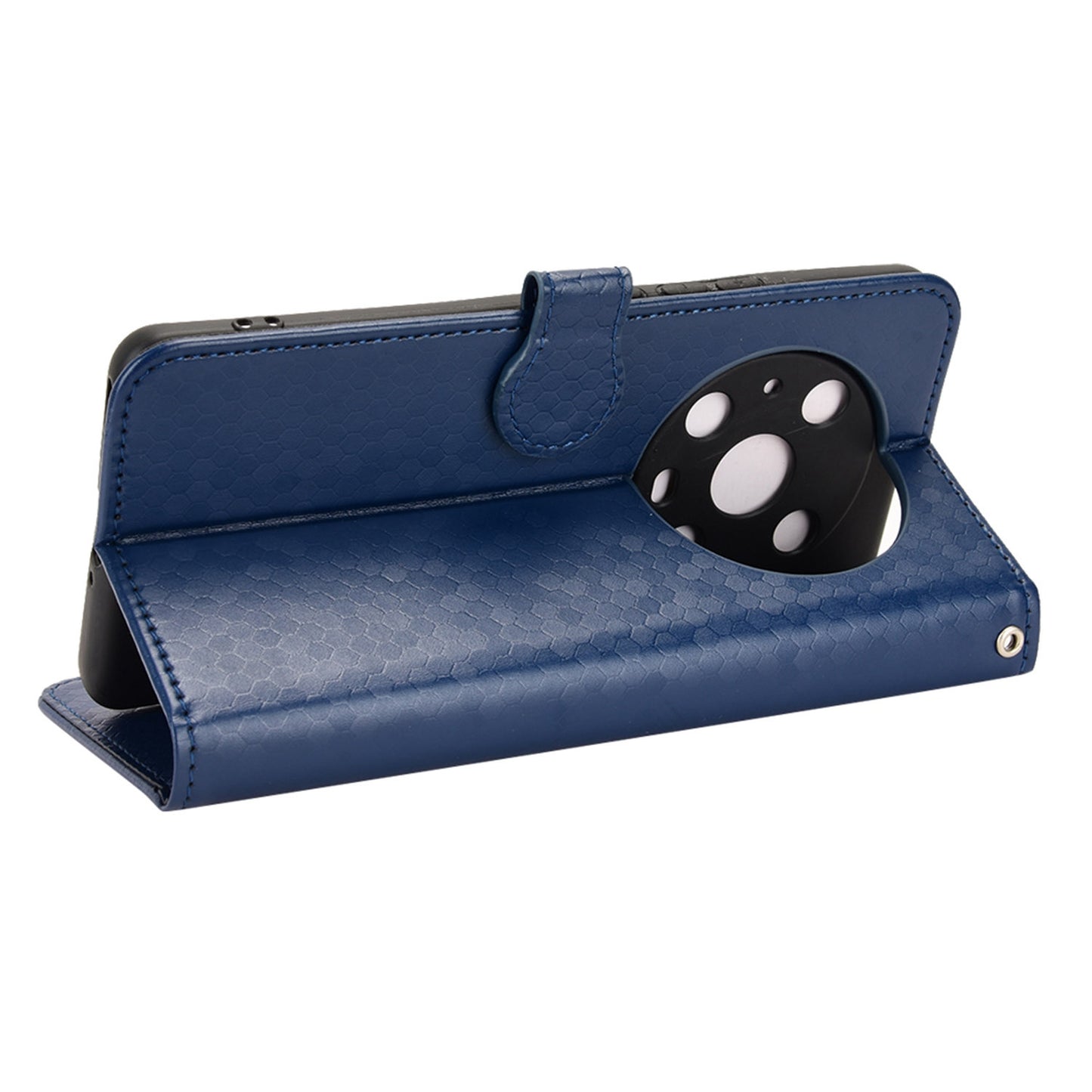 For Honor Magic4 Pro 5G Anti-dust PU Leather Phone Case Imprinted Dot Pattern Wallet Stand Flip Mobile Phone Cover
