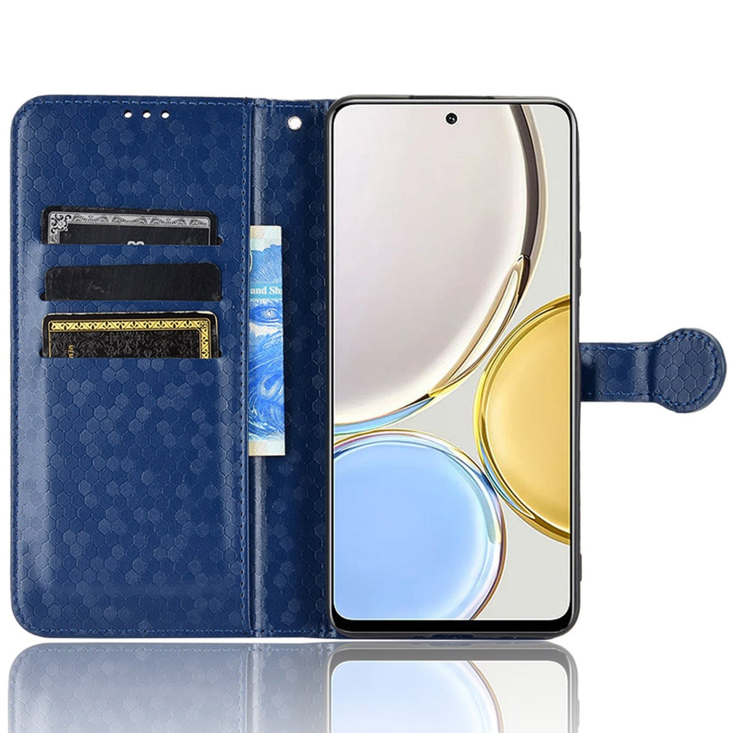 For Honor 9X / X30 5G / Magic4 Lite 5G Imprinted Dot Pattern PU Leather Phone Case Wallet Stand Flip Phone Cover