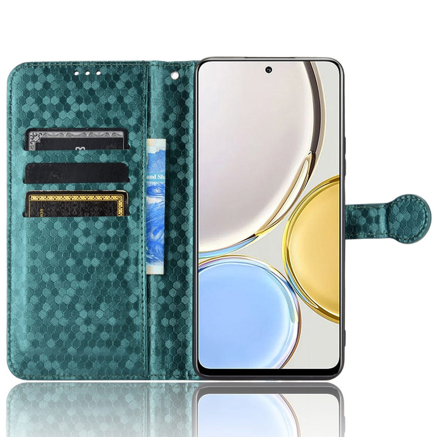 For Honor 9X / X30 5G / Magic4 Lite 5G Imprinted Dot Pattern PU Leather Phone Case Wallet Stand Flip Phone Cover