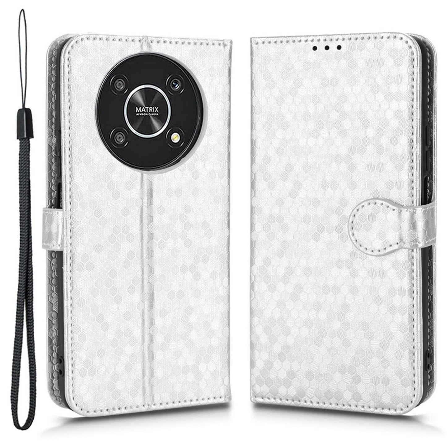 For Honor 9X / X30 5G / Magic4 Lite 5G Imprinted Dot Pattern PU Leather Phone Case Wallet Stand Flip Phone Cover