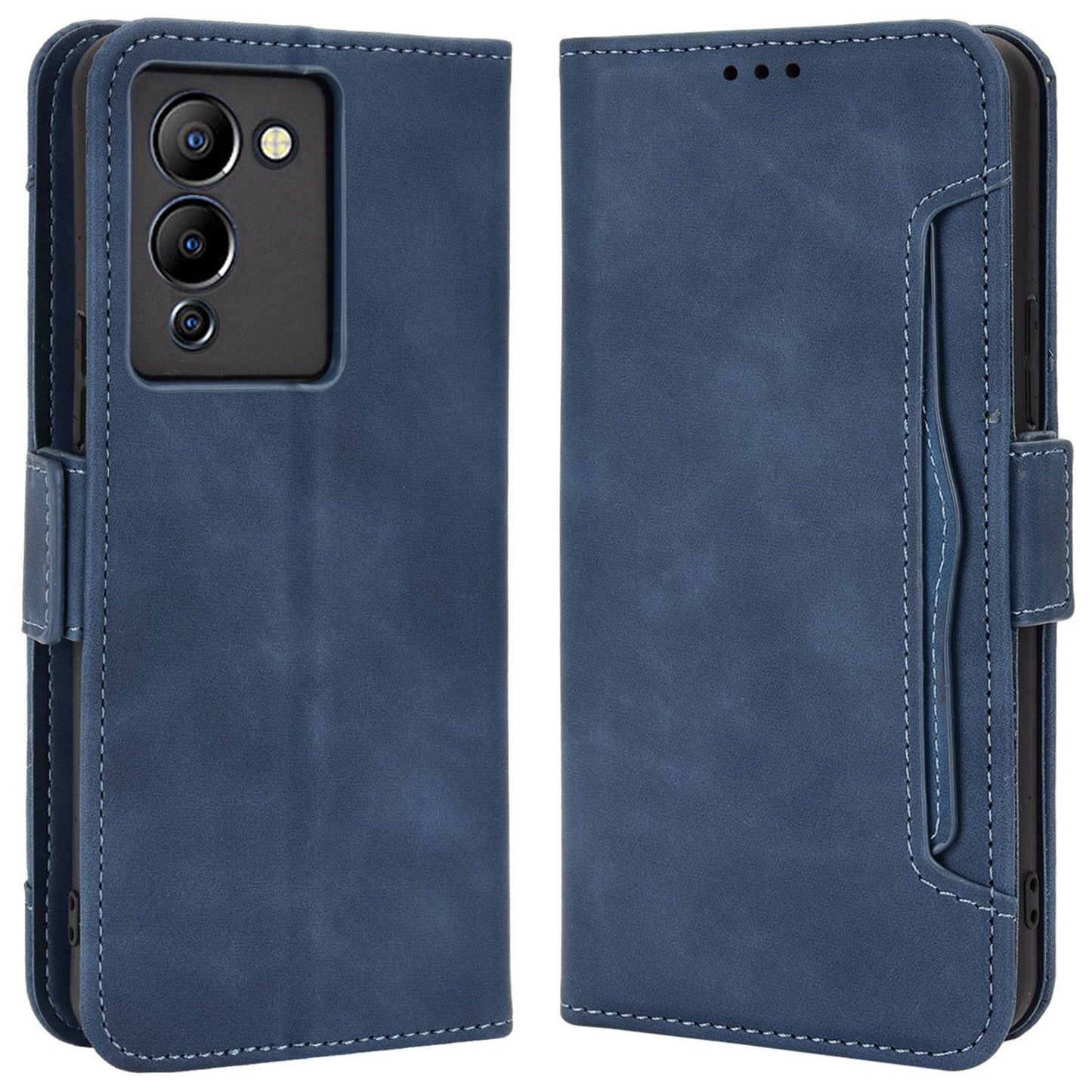 For Infinix Note 12 G96 4G / Note 12 Turbo Anti-scratch PU Leather Flip Wallet Case Multiple Card Slots Stand Magnetic Shockproof Mobile Phone Cover