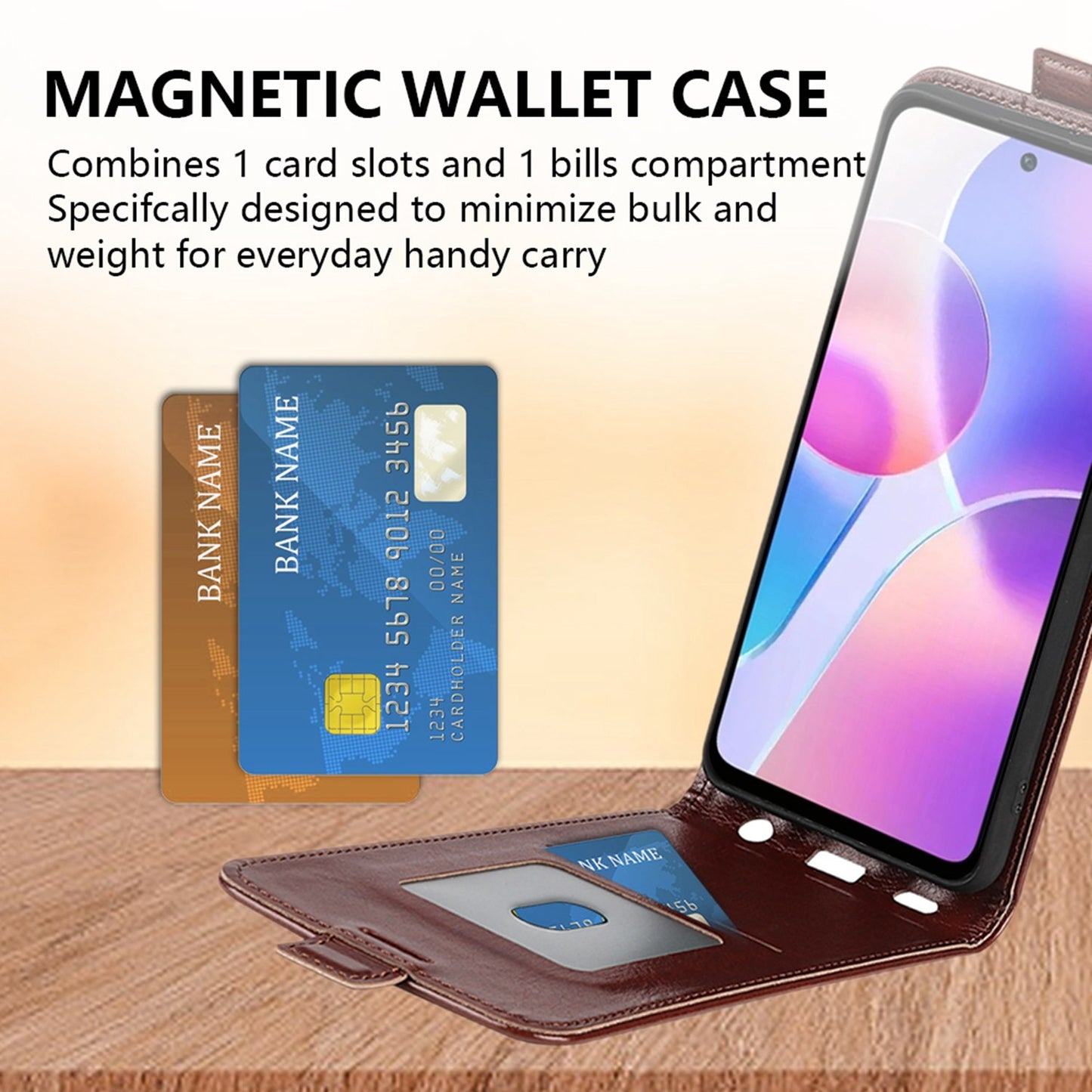 For Honor X40i 5G Full Protection Vertical Flip Crazy Horse Texture PU Leather Cover Card Holder Anti-scratch Phone Case