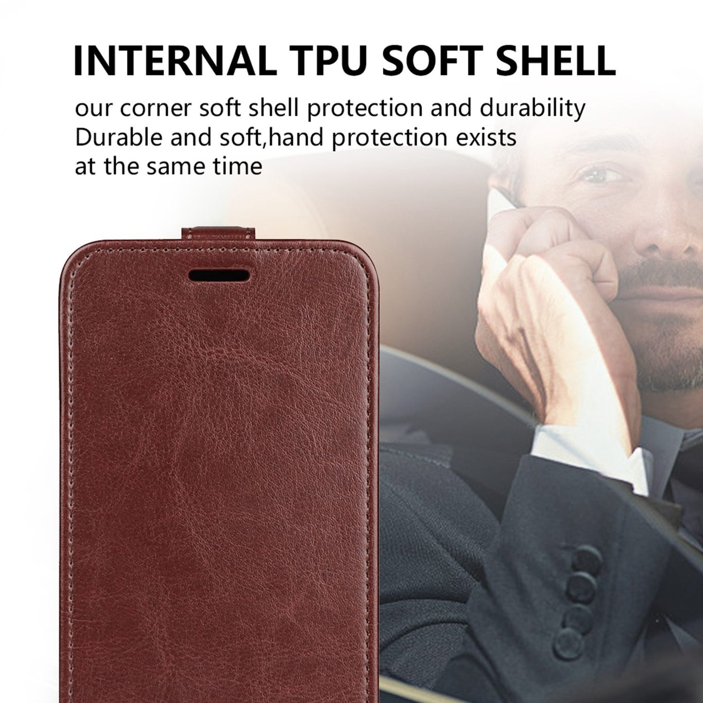 For Honor X40i 5G Full Protection Vertical Flip Crazy Horse Texture PU Leather Cover Card Holder Anti-scratch Phone Case