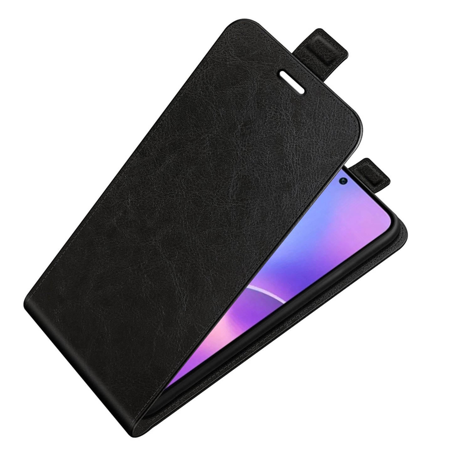 For Honor X40i 5G Full Protection Vertical Flip Crazy Horse Texture PU Leather Cover Card Holder Anti-scratch Phone Case