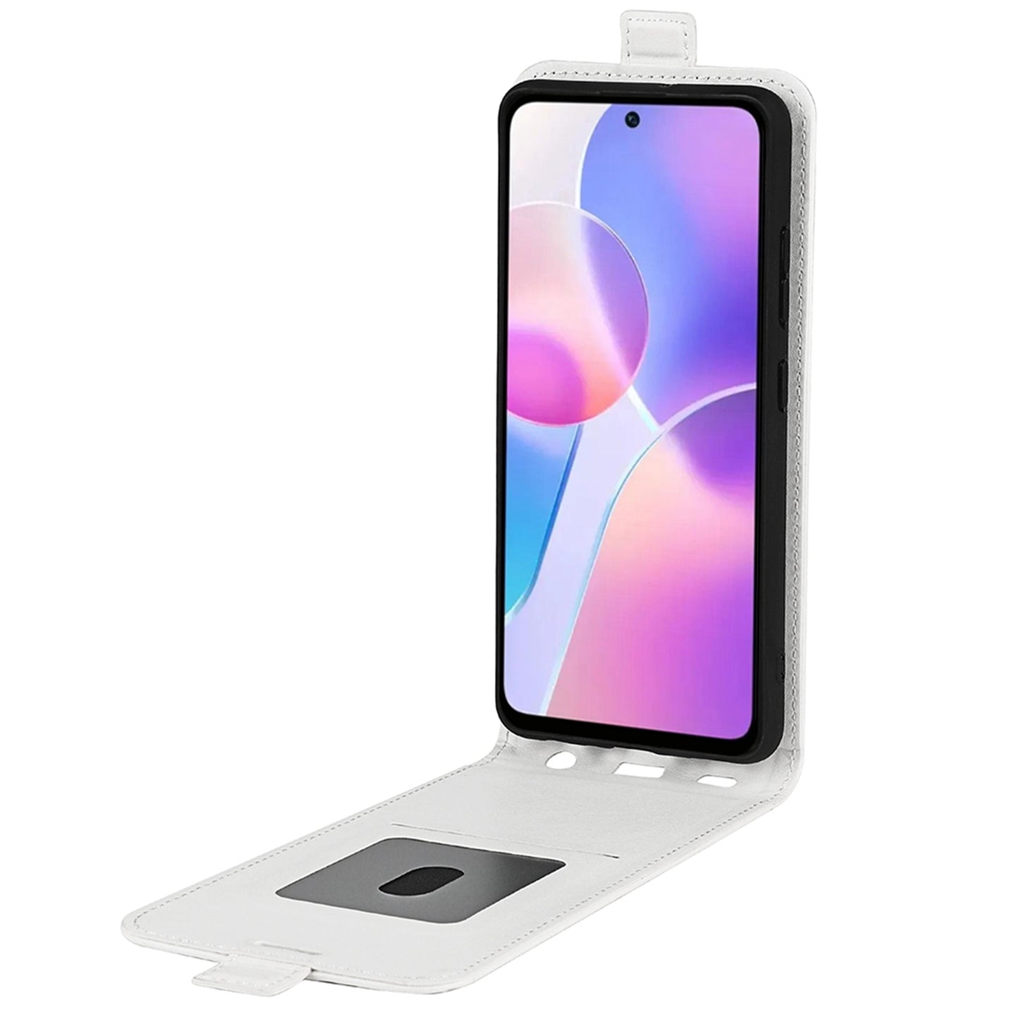For Honor X40i 5G Full Protection Vertical Flip Crazy Horse Texture PU Leather Cover Card Holder Anti-scratch Phone Case